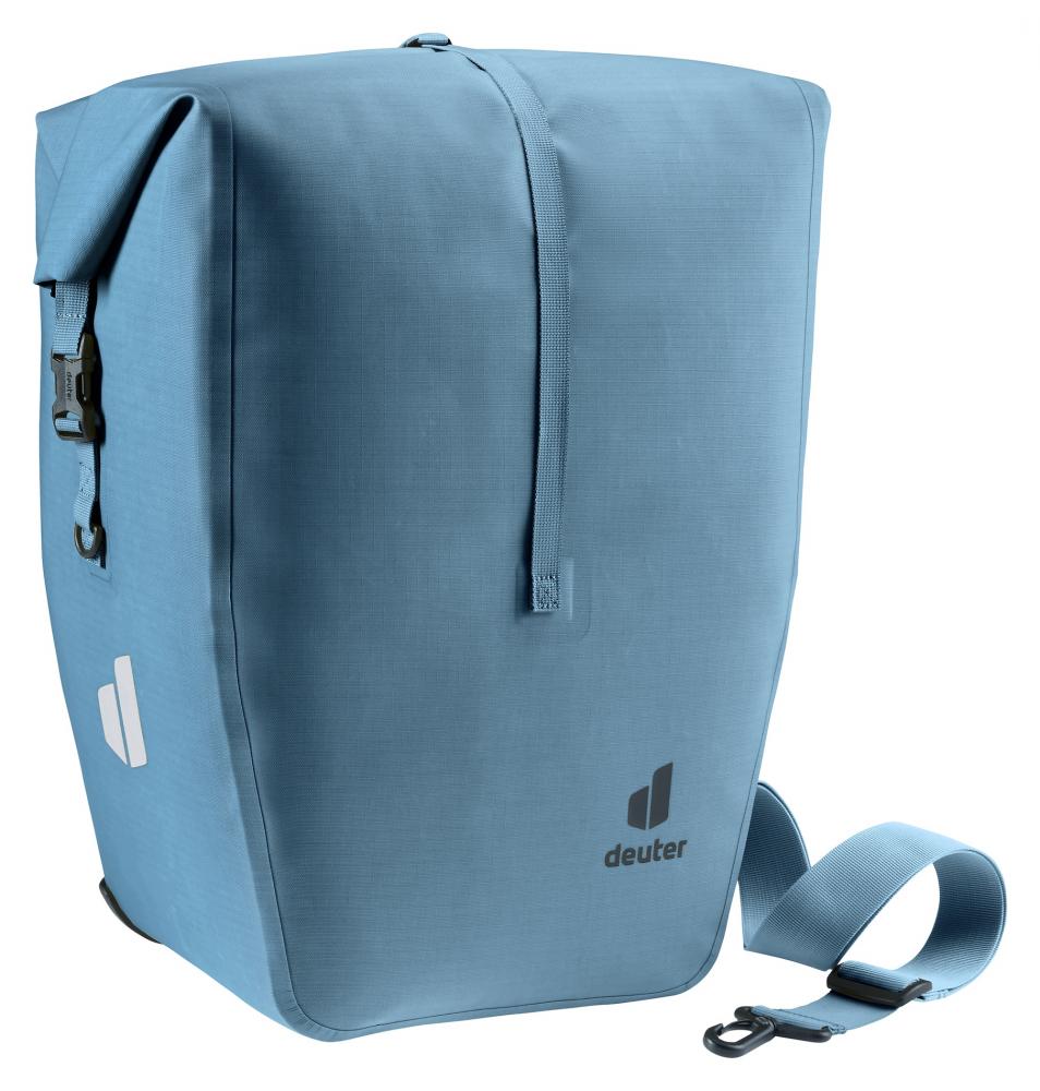 Deuter Visby 25+5 Fahrradtasche 25L Wasserdicht Grau - Gepäckträgertasche mit Schultergurt