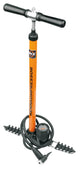 SKS Rennkompressor Standpumpe orange - Kult-Fußpumpe mit E.V.A.-Ventilkopf für DV/AV/SV, bis 16 bar, extra stabiler Stahlzylinder, Holzgriff, lange Lebensdauer