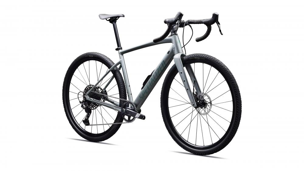 Specialized Diverge 4 Comp Alloy Gravelbike - Größe 56, Satin Shadow Silver Fjord, E5 Aluminium, SRAM Apex Eagle 1x12, Future Shock 3.1