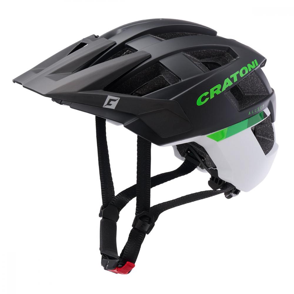 Cratoni Fahrradhelm AllSet MTB schwarz weiß matt S/M 54 bis 58cm