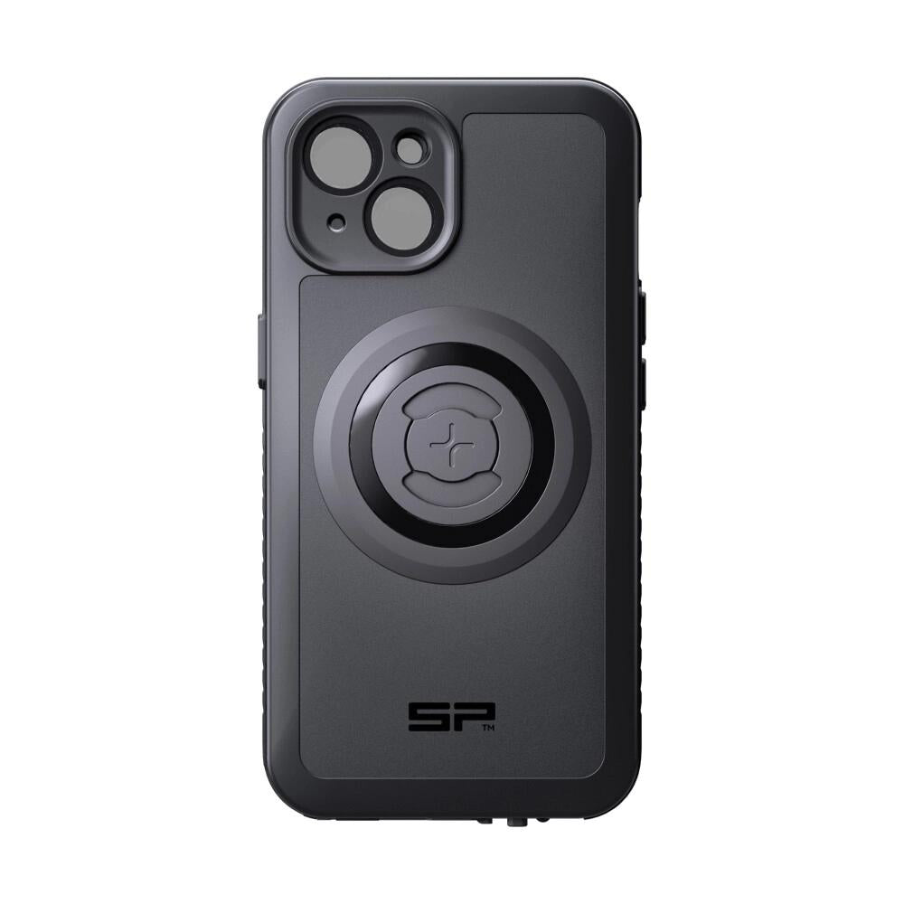 SP Connect Phone Case Xtreme iPhone 16e, wasserdichtes Outdoor-Schutzcase, dunkelgrau mit Montagesystem.