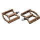 Procraft Pedale Flat Grip Advanced CNC 110 x 108 mm Braun - maximaler Grip & Kontrolle