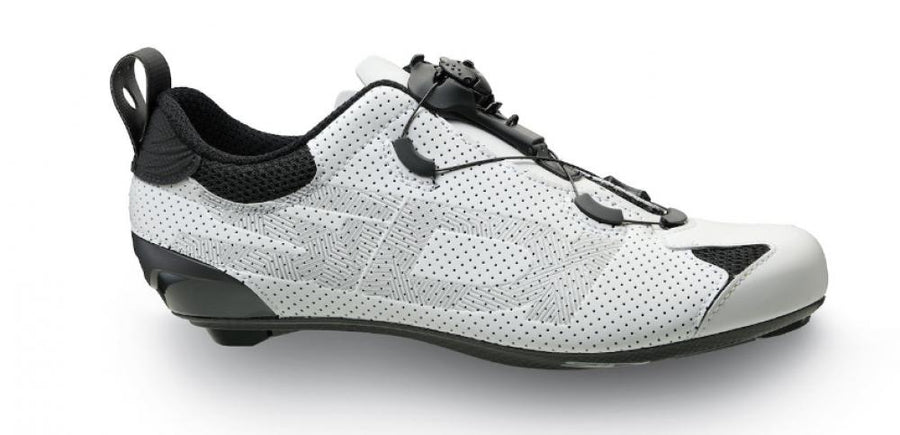 Sidi ROAD Tri-Sixty white 48 Weiß - Highend-Triathlon-Rennradschuh mit C-BOOST Carbonsohle