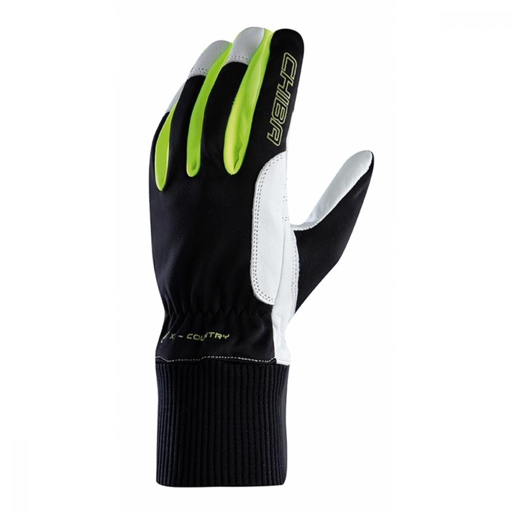 CHIBA Nordic Plus - Radhandschuhe winddicht, atmungsaktiv, Größe 7,5 sz/neongel