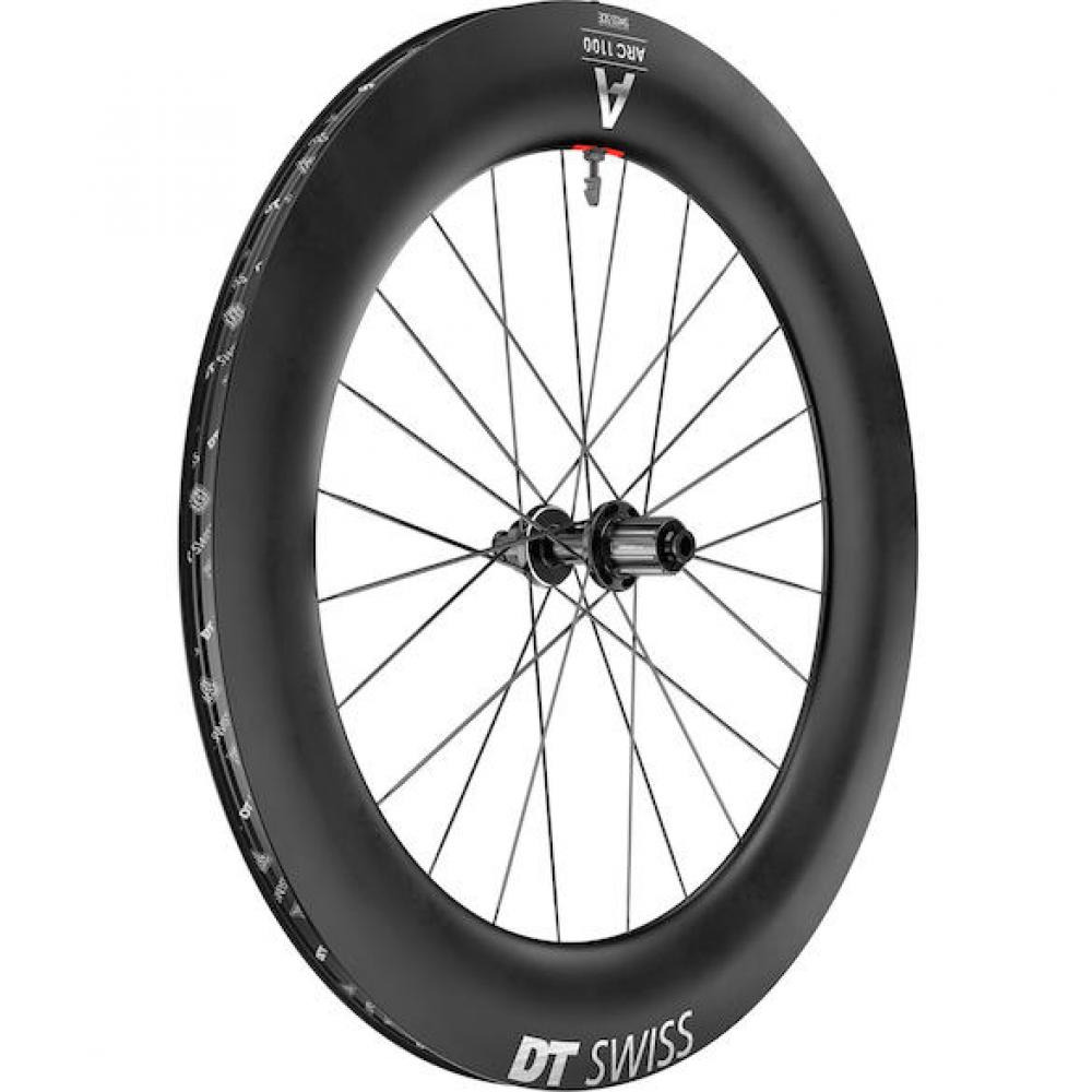 DT Swiss Laufrad ARC 1100 Dicut 85 622 x 22 mm Schwarz - aerodynamisches Carbon-Highend-Laufrad - Laufräder Road Disc