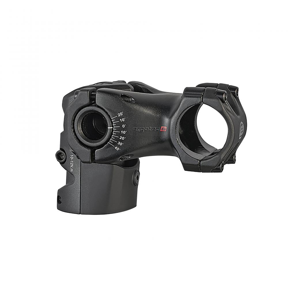 Humpert/Ergotec Vorbau ERGOTEC Vorbau Swell RE 70 i Ahead 35mm verstellbar -20°/+40° schwarz sandgestrahlt Alu 6061T6 Level 6 teilbar interne Kabelführung e-Bike ready