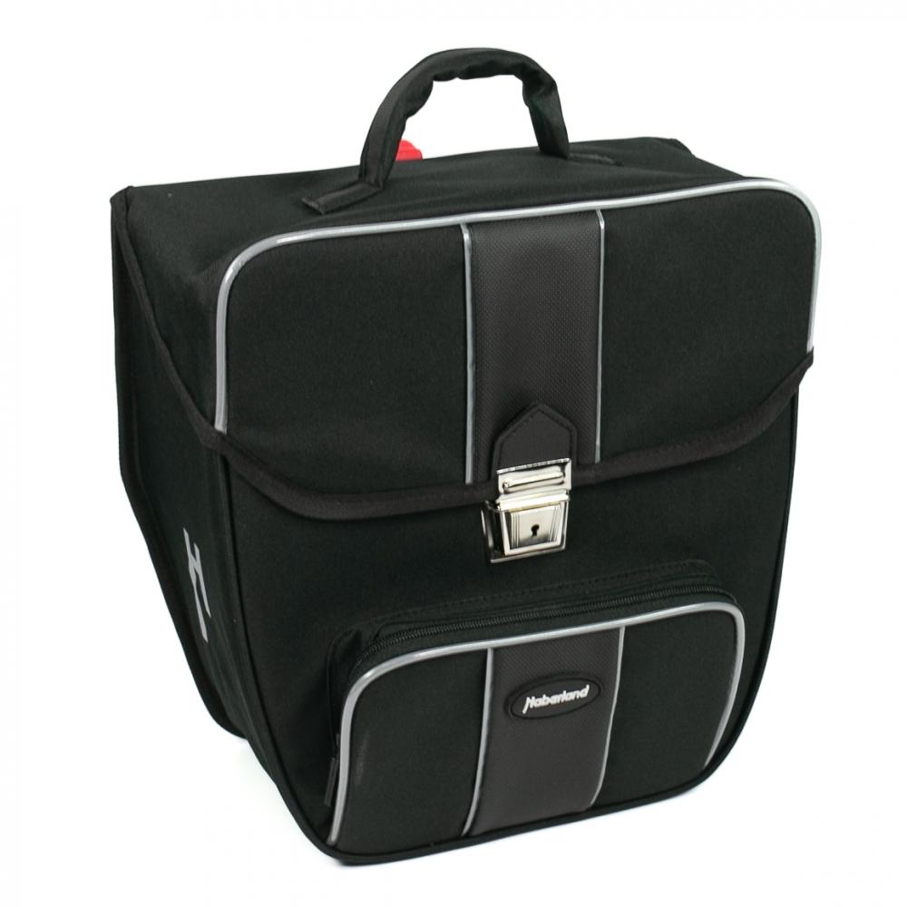 Haberland Einzeltasche 16l Safe schwarz - sichere, formstabile Gepäckträgertasche
