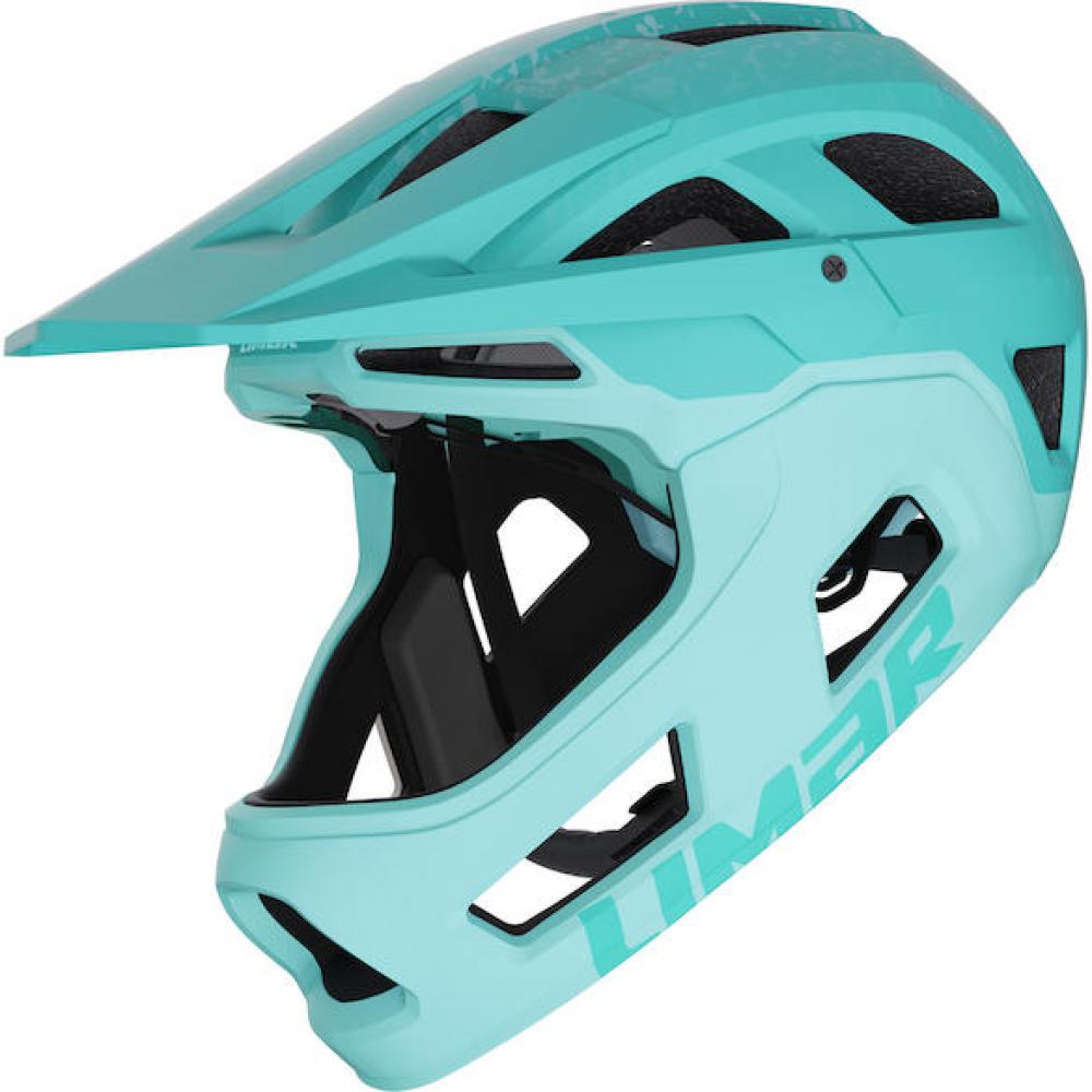 Limar Livigno + Mips Matt Deep L Minzgrün - leichter Fullface-Helm mit maximalem Schutz