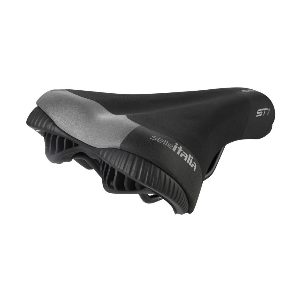 Selle Italia ST 1 L1 City-/Commuter-Sattel 166×261 mm FeC-Alloy Gestell Soft-Tek Bezug Light-Gel Hi-Viz