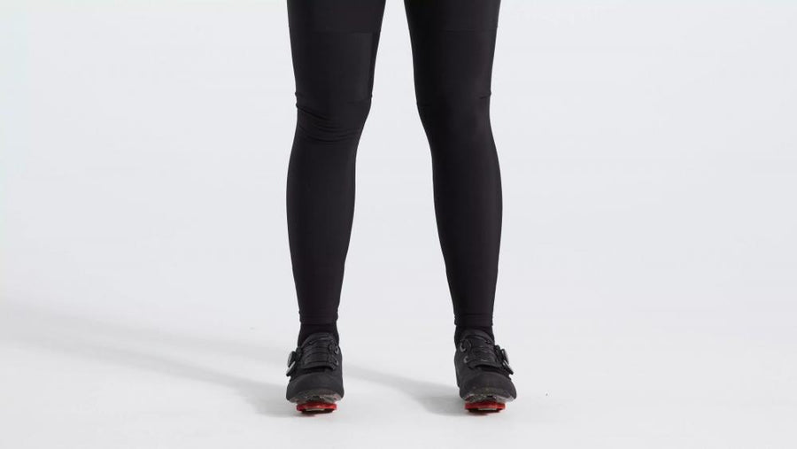 Thermal Beinwärmer Schwarz XXXL - Wärmende Leg Warmer für Radsport - Bekleidung