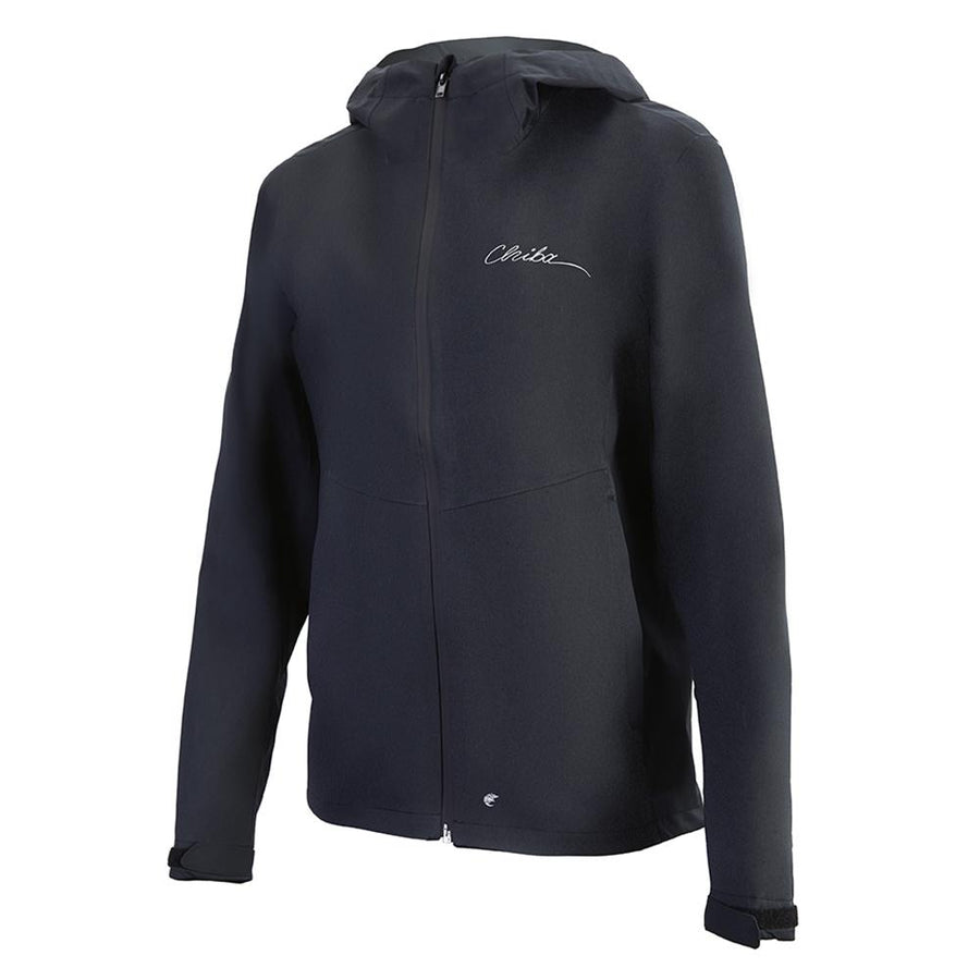CHIBA Rainjacket Damen - wasserdicht, winddicht, atmungsaktiv, reflektierendes Logo, schwarz, XS