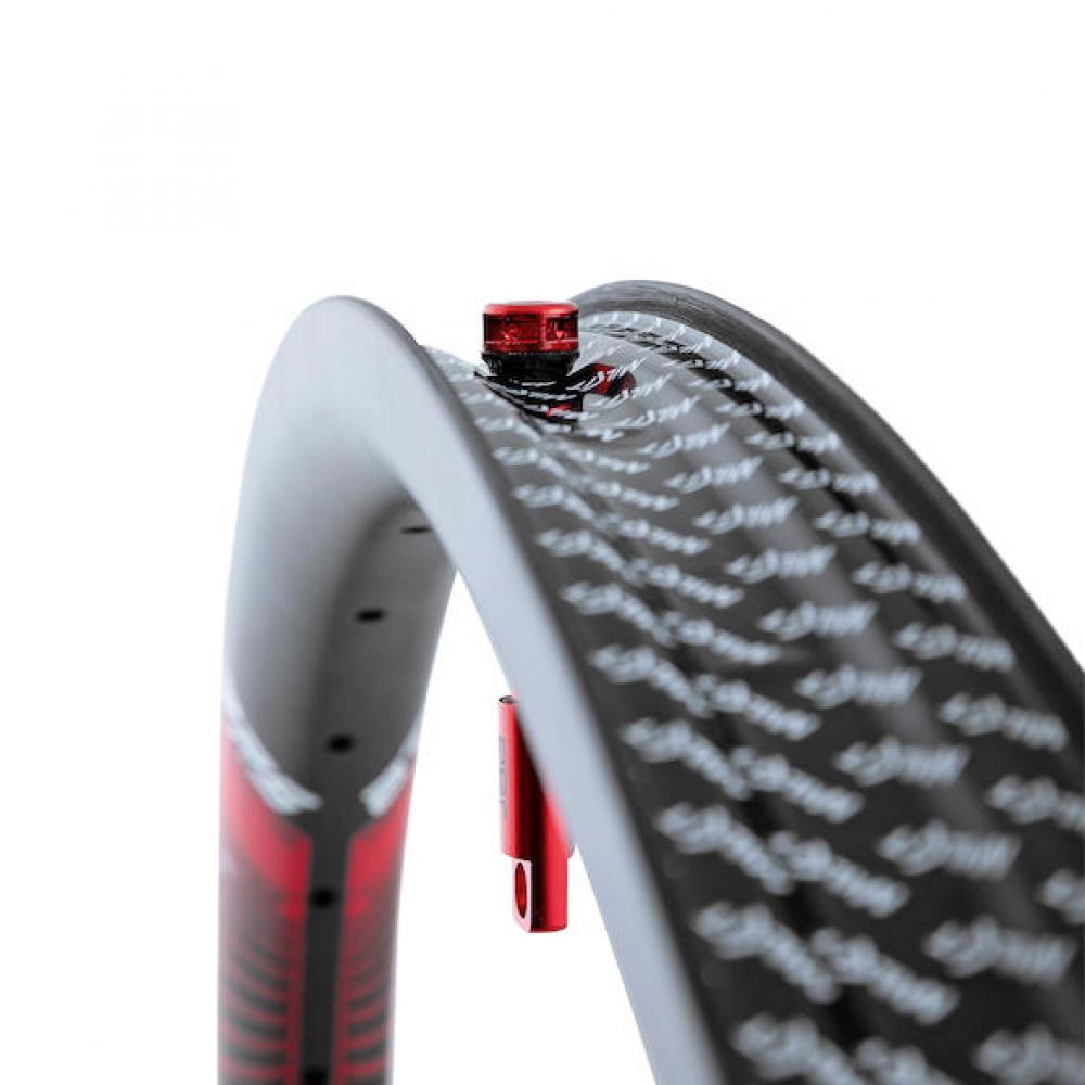Procraft Tubeless-Ventile PRC 60 mm Rot - Leichte Aluminium-Ventile für Tubeless-Systeme