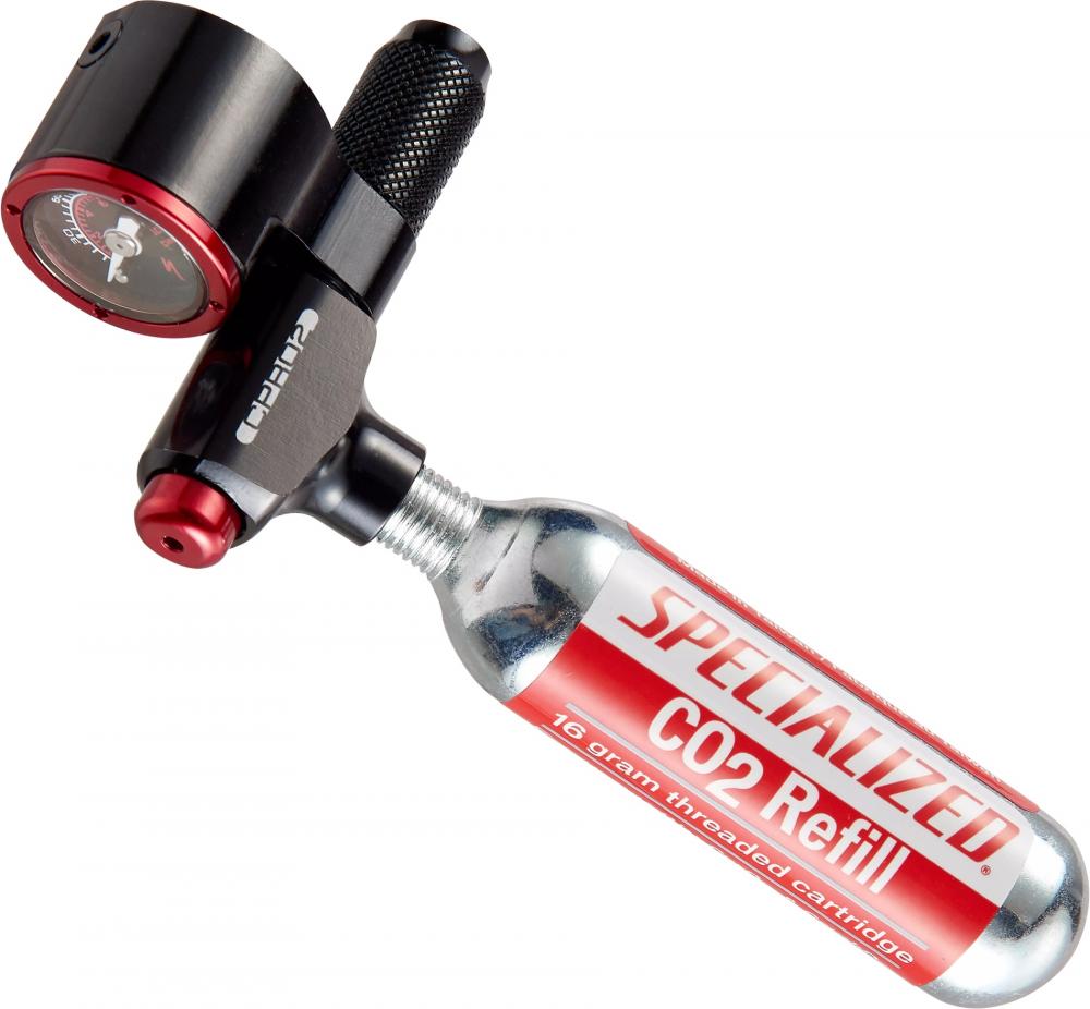 Specialized AIR TOOL CPRO2 GAUGE TRIGGER BLK - CO2-Pumpe mit Manometer und Trigger für Rennrad MTB - CO2 PUMP