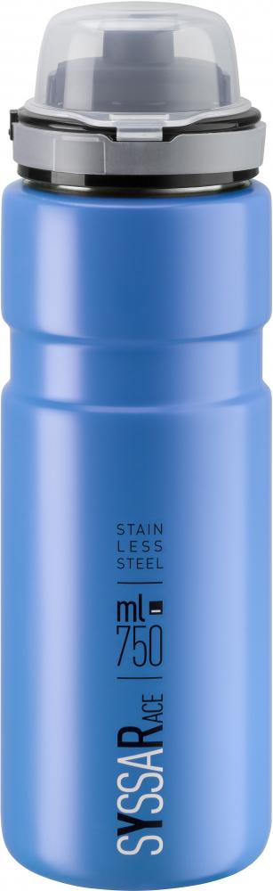 ELITE Syssa Race Trinkflasche hellblau matt aus robustem Edelstahl, 750 ml.