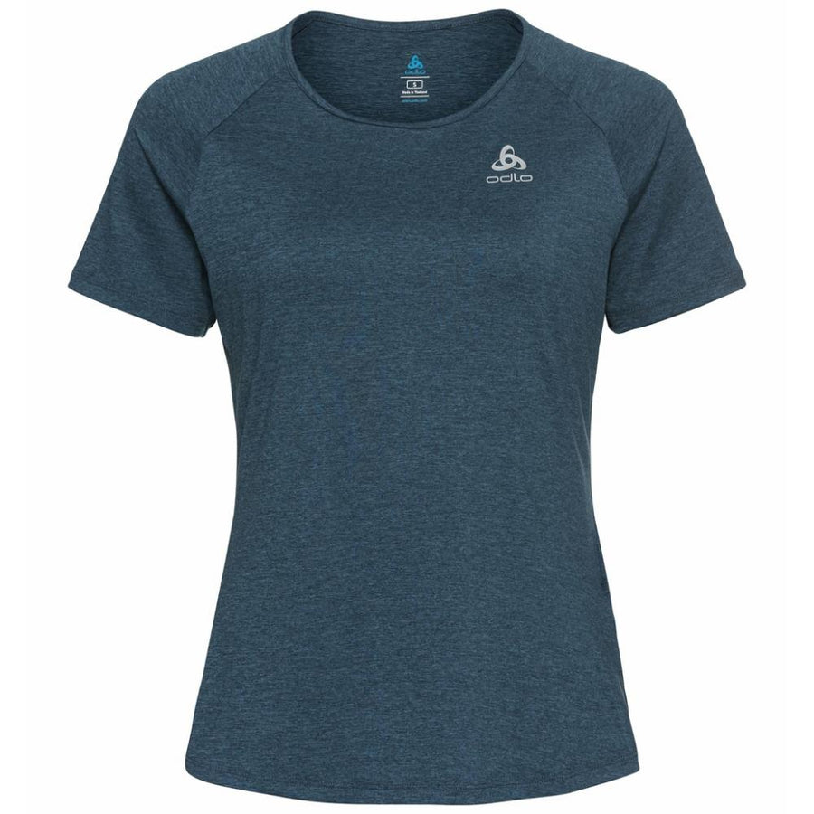 Odlo Women´s T-shirt crew neck s/s RUN EASY blue wing teal melange Größe S
