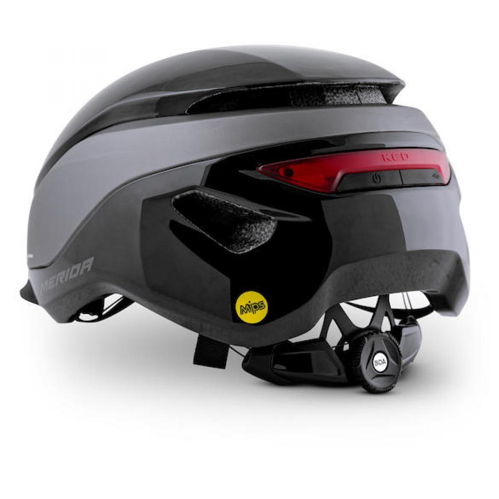 MERIDA Mitro UE-1 M Fahrradhelm - MIPS, BOA, Schwarz/Grau