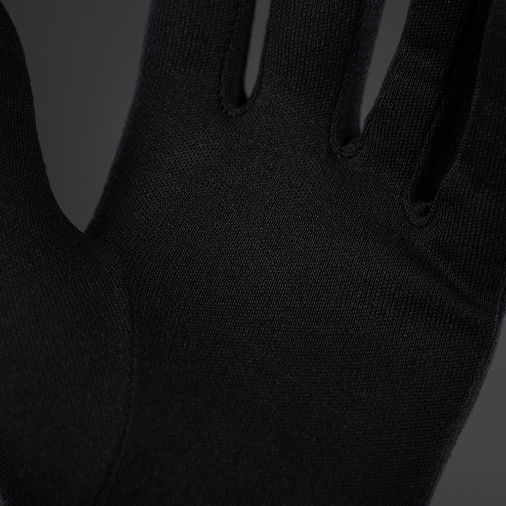 CHIBA Seiden Handschuh - Unterziehhandschuh, schwarz, Größe M, Touchfinger, 46 g