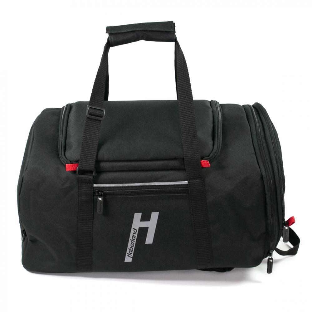 Haberland TranSPORTer Sport-/Einzeltasche schwarz mit Rucksackfunktion, vielseitige Fahrradtasche.