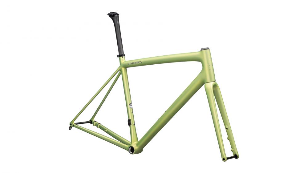 Specialized Aethos SW Rahmenset Team Yellow Tint/Silver Dust/Chrome 54cm - Leichter Rennrad Carbon Frameset