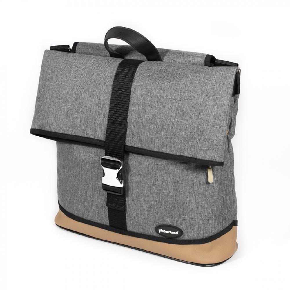 Haberland Einzeltasche Melan I grau - praktische Fahrradtasche mit Kompaktschiene