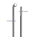 cnSpoke Speiche STD14C 266mm Ø2,0mm 95° silber 100 Stück Edelstahl ohne Nippel