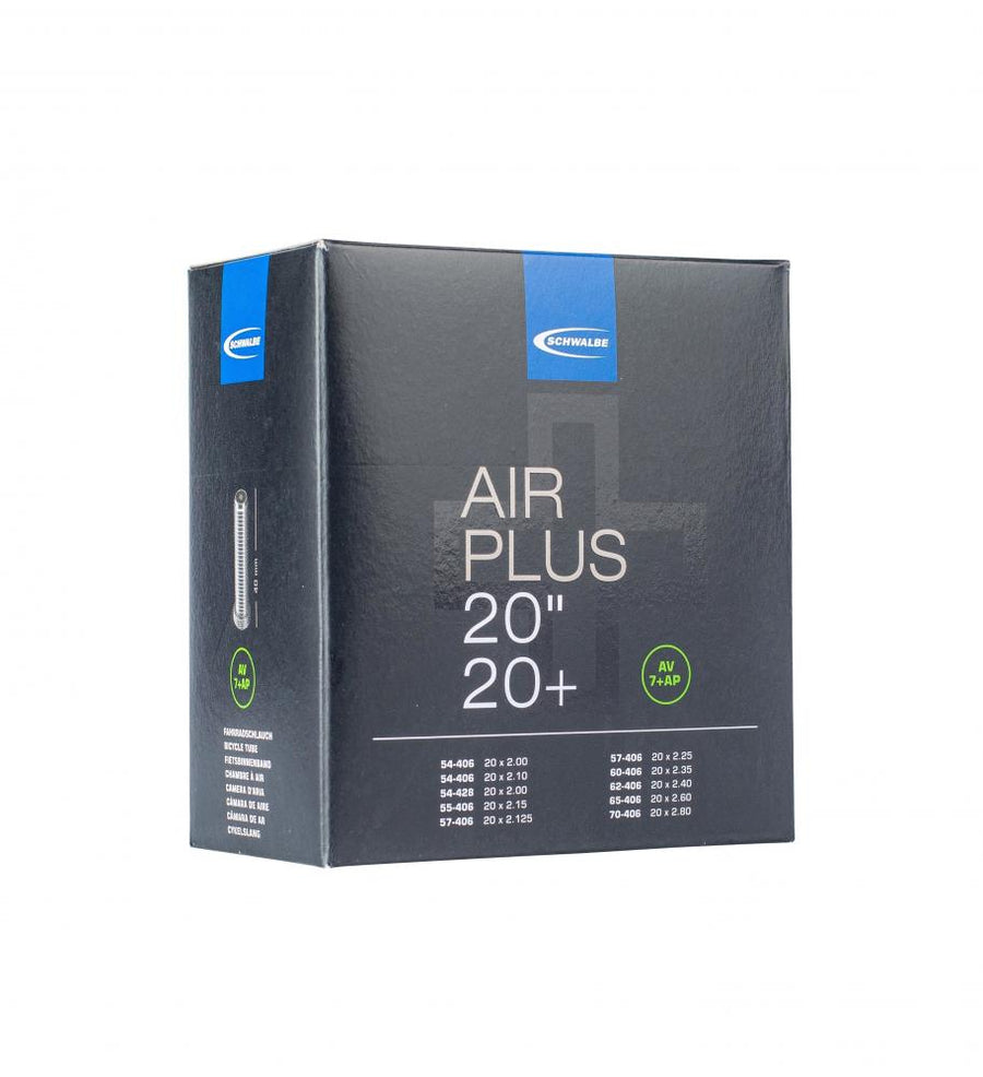 Schwalbe AIR PLUS AV7LAP E-Bike Schlauch für 20 Zoll Reifen, besonders pannensicher.