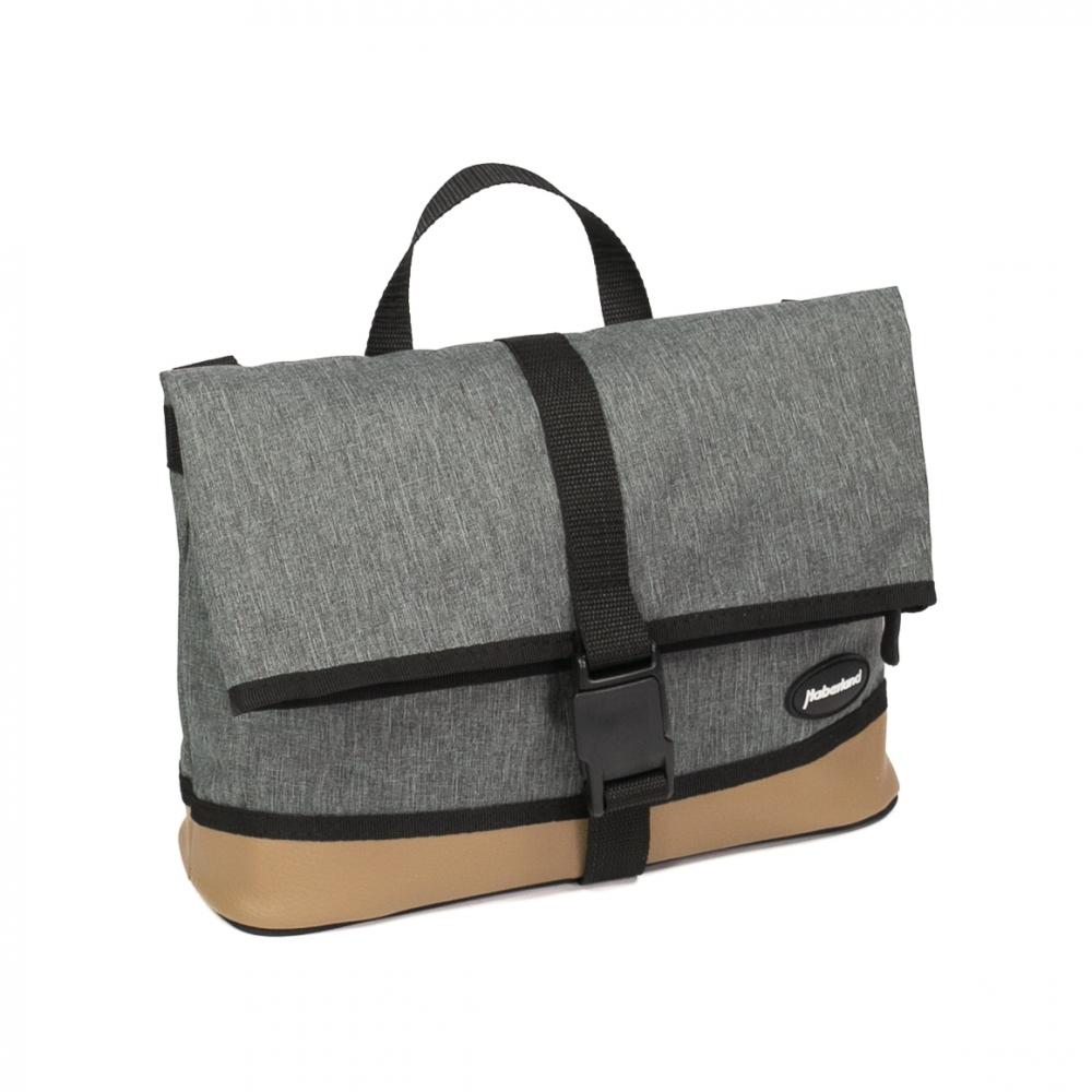 Haberland Lenkertasche Mel eMotion grau/hellbraun - praktische E-Bike Lenkertasche mit KLICKfix