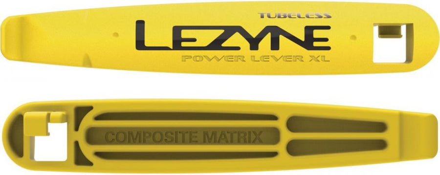 LEZYNE, Werkzeug, Reifenheber, POWER LEVER XL Tubeless, mit Speichenhaken, Composite Matrix Material, VE 2-Stück, gelb