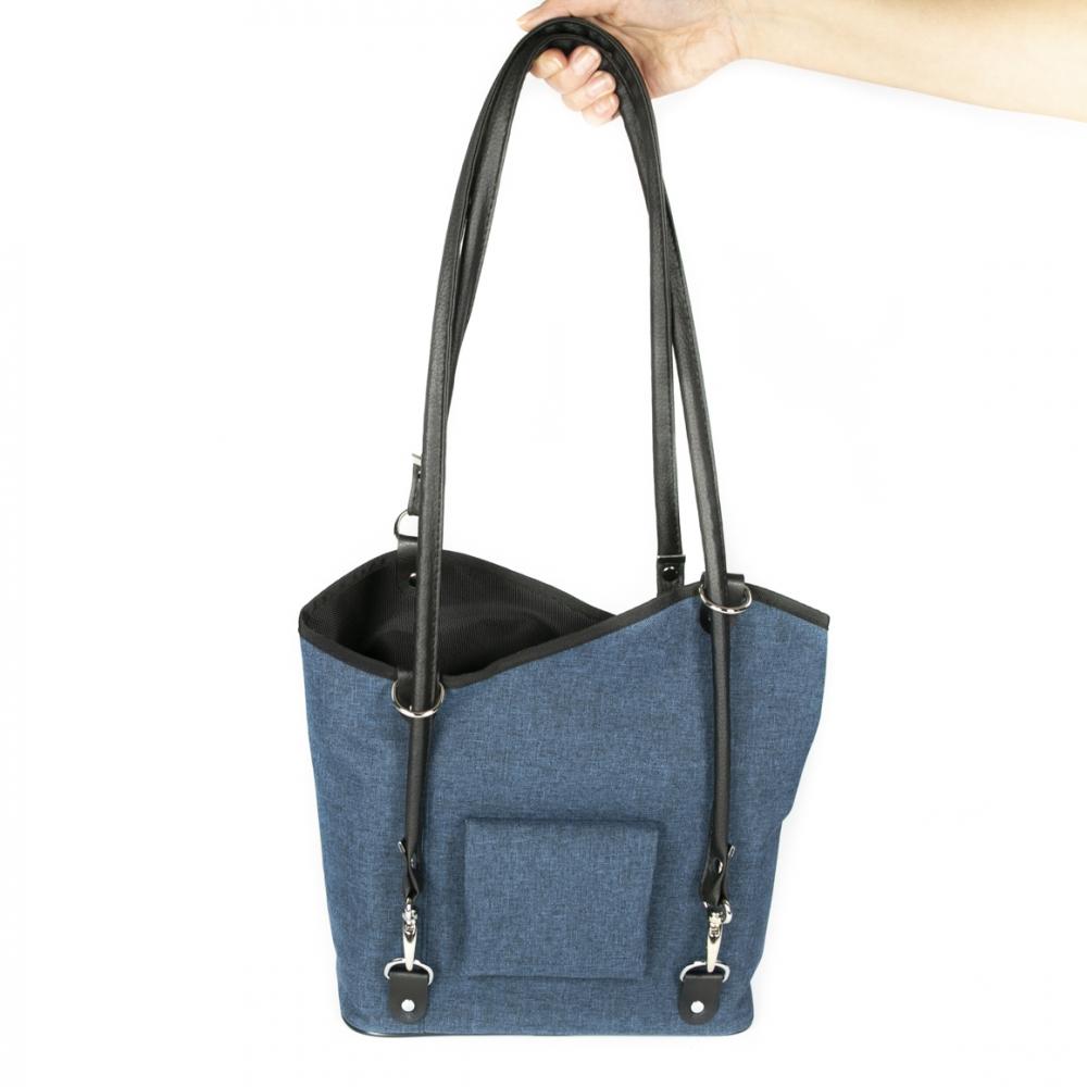 Haberland Lenkertasche Melanie blau - flexible Rucksack-Lenkertasche mit KLICKfix