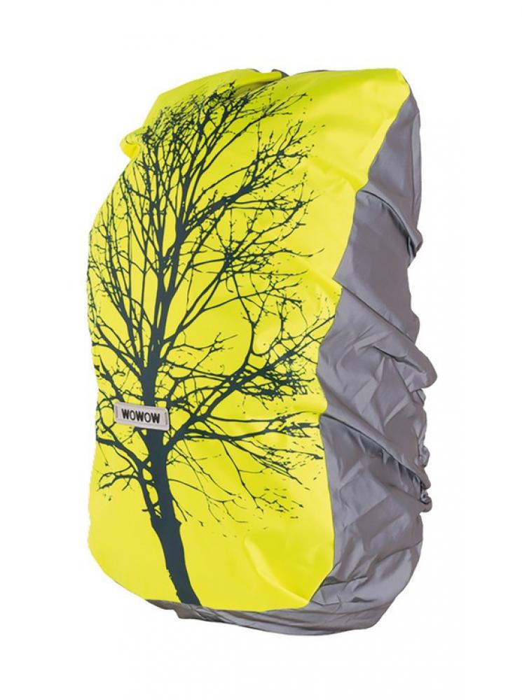Wowow Rucksackhülle Ottawa gelb mit Baum-Design, unisize 20-25l für Fahrrad-Rucksack.