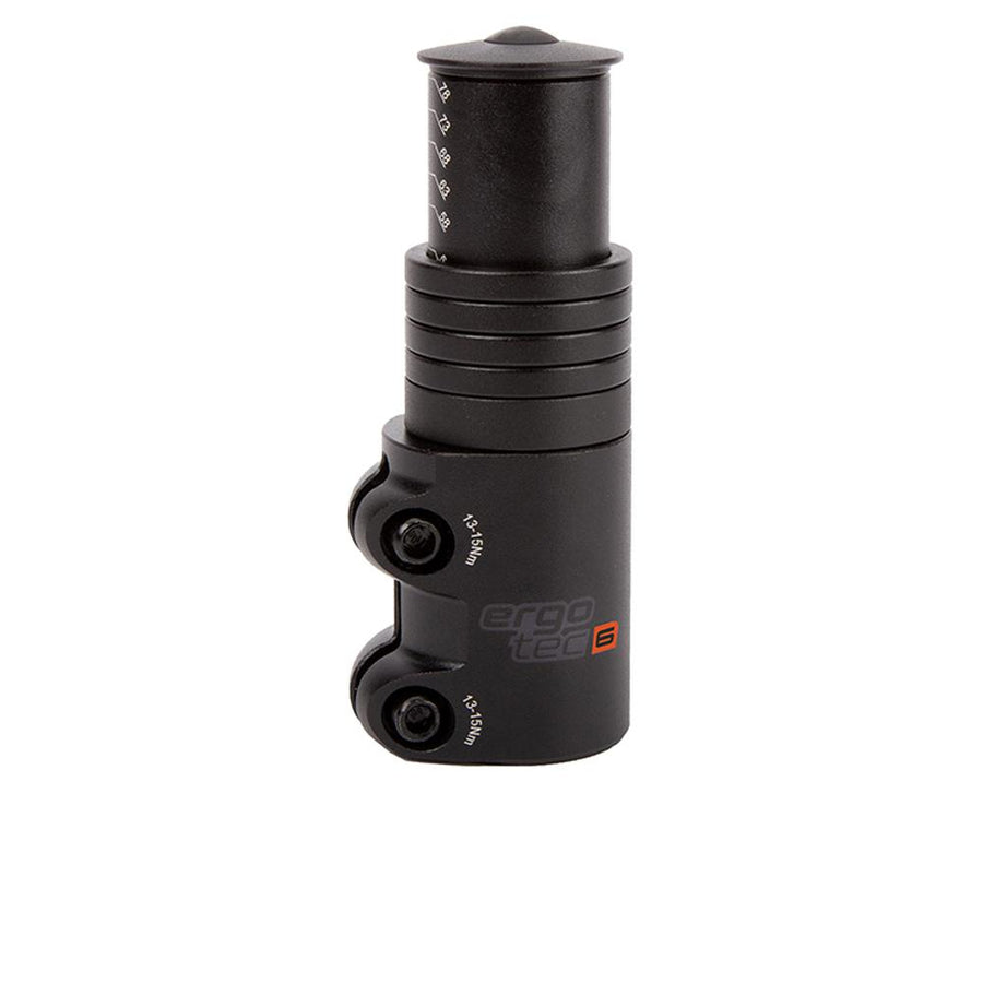 Ergotec Ahead 3 Vorbau-Adapter Aluminium schwarz, höhenverstellbar 51-78mm, E-Bike tauglich.