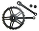 Mijnen Pieper Kettenradgarnitur Stahl schwarz 170mm, 46 Zähne, 4-Kant