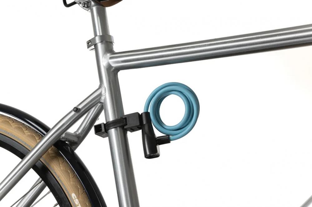 AXA Resolute 8-120 Kabelschloss 120 cm - Stahlkabel Fahrradschloss für Kinderrad & City-Bike (Blau)