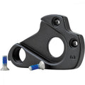 MCG Parts Schaltauge DH-046 Ersatzteil für Centurion & Merida Fahrräder, schwarz mit Schrauben.