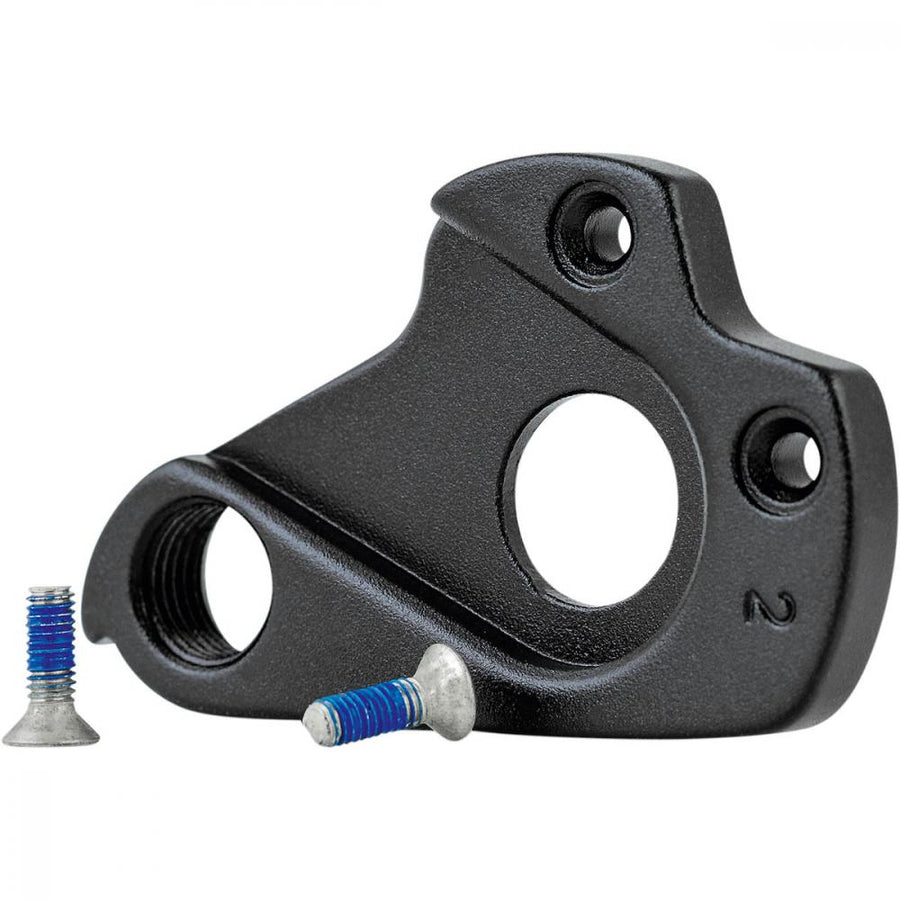 MCG Parts Schaltauge DH-046 Ersatzteil für Centurion & Merida Fahrräder, schwarz mit Schrauben.