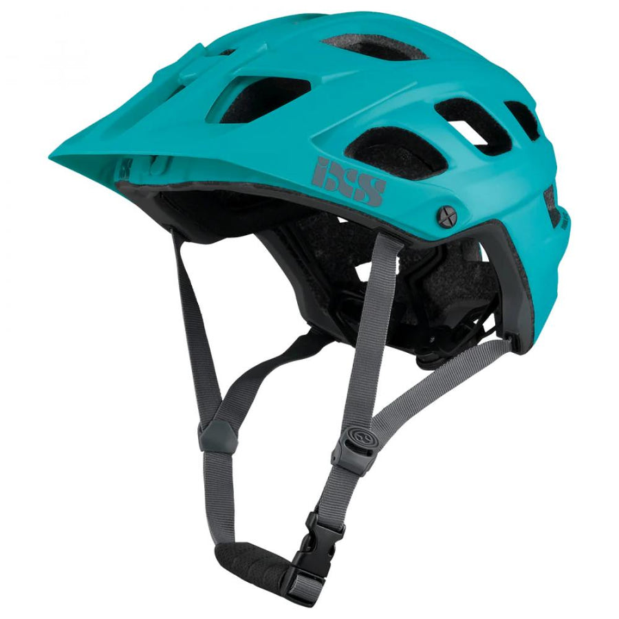 iXS Trail EVO Helm M/L Lagoon, türkiser All-Mountain & Trail Fahrradhelm für Sicherheit im Gelände.