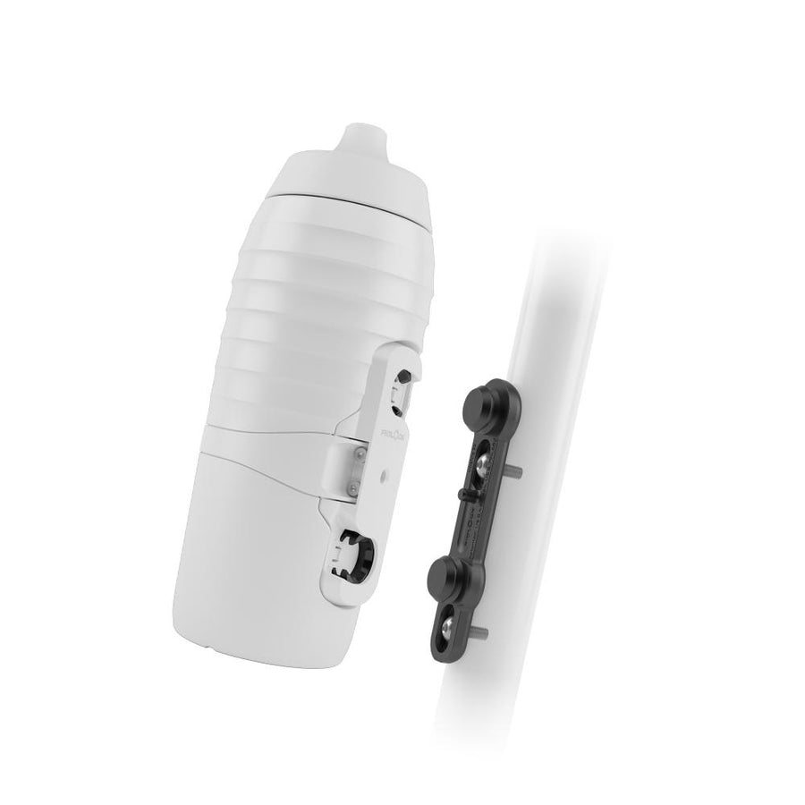 FIDLOCK TWIST bottle x KEEGO 600 with Logo FRONT + bike base set Weiß