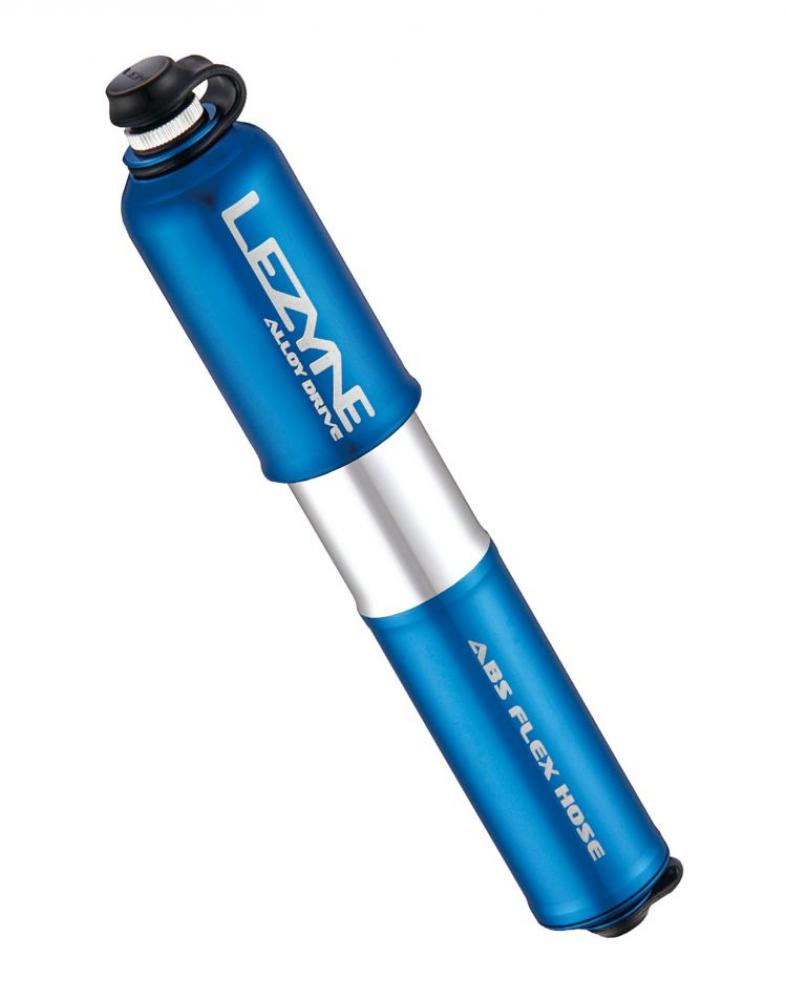 Lezyne Alloy Drive M Minipumpe 90 PSI Blau glänzend