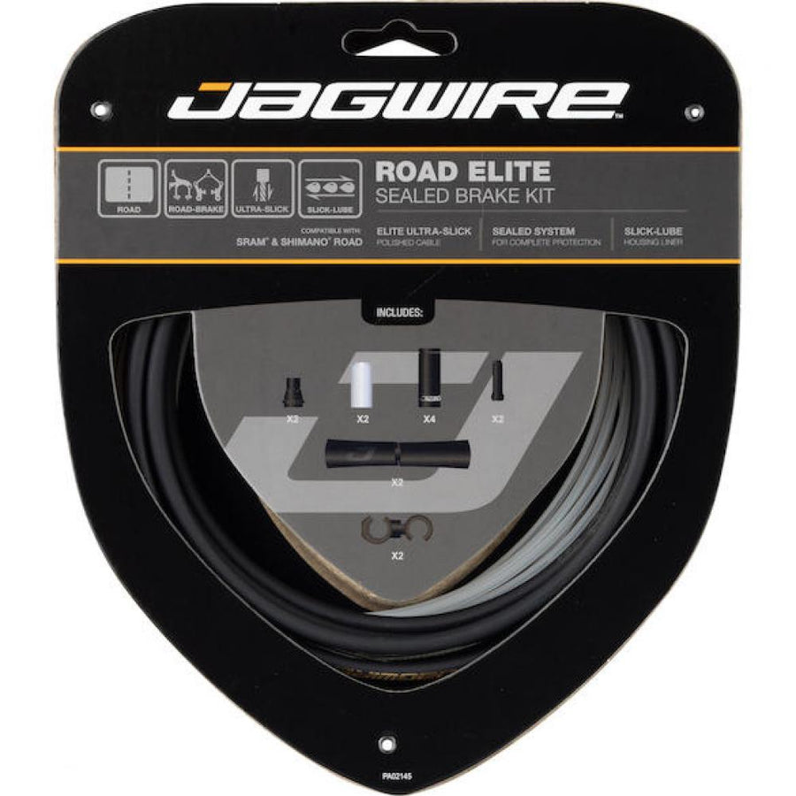 Jagwire Bremszugset Road Elite Sealed Standardlänge Stealth Black - maximale Brems-Performance