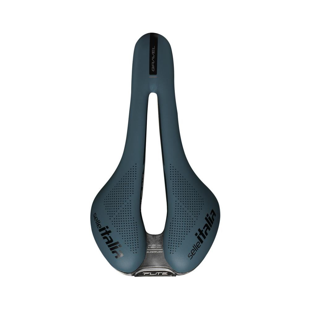 Selle Italia Flite Boost Gravel TI 316 Superflow S3 blau - speziell für Gravelbikes, leichte Carbon-Composite-Schale, TI 316-Gestell, Superflow-Aussparung, vibrationsdämpfend