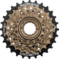 Shimano MFTZ500 6-fach Freilauf-Schraubzahnkranz 14-28, schwarz/bronze für zuverlässige Schaltperformance.