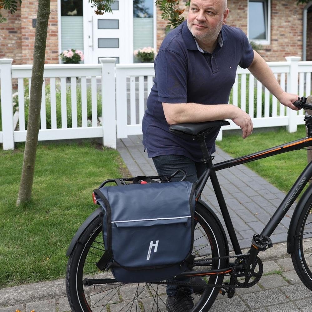 Haberland Bike-Rucksack Sporty blau/reflex - vielseitiger Fahrradrucksack mit Regenschutz