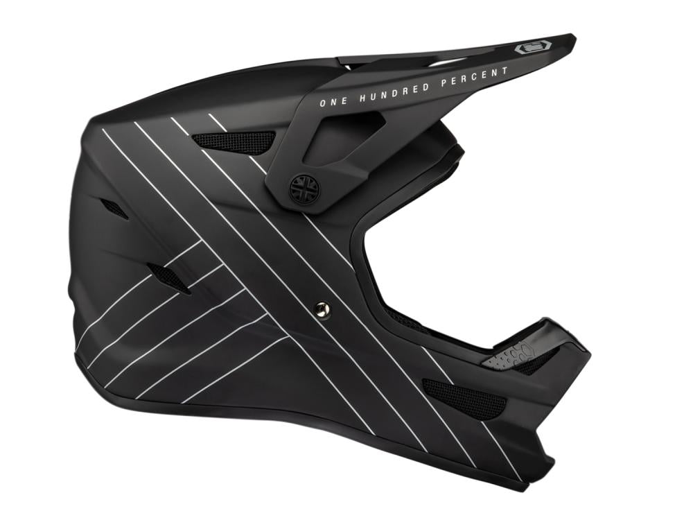 100% Status youth helmet YS black - leichter Fullface-Kinderhelm mit maximalem Schutz