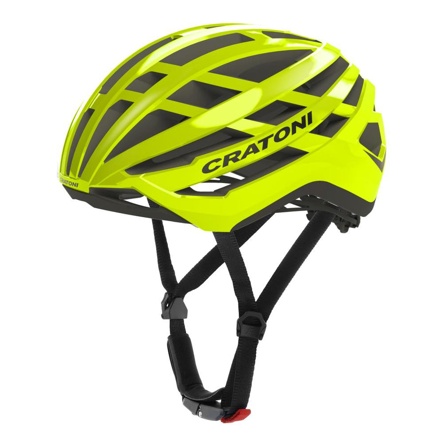 Cratoni C-Vento Fahrradhelm - neongelb glossy-matt - S/M 52-57 cm - aerodynamisch, leicht, mit optimaler Belüftung und höhenverstellbarem Fit-System