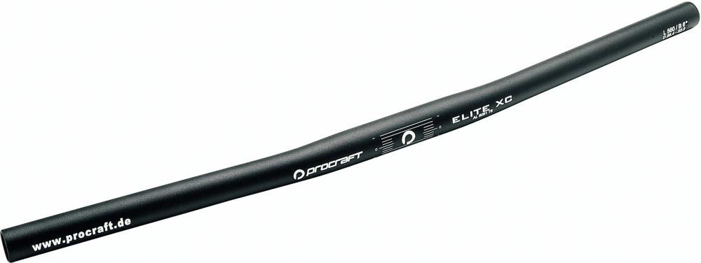 Procraft Lenker Elite XC 25,4 mm/6°/560 mm Schwarz - MTB Flatbar für XC & Offroad