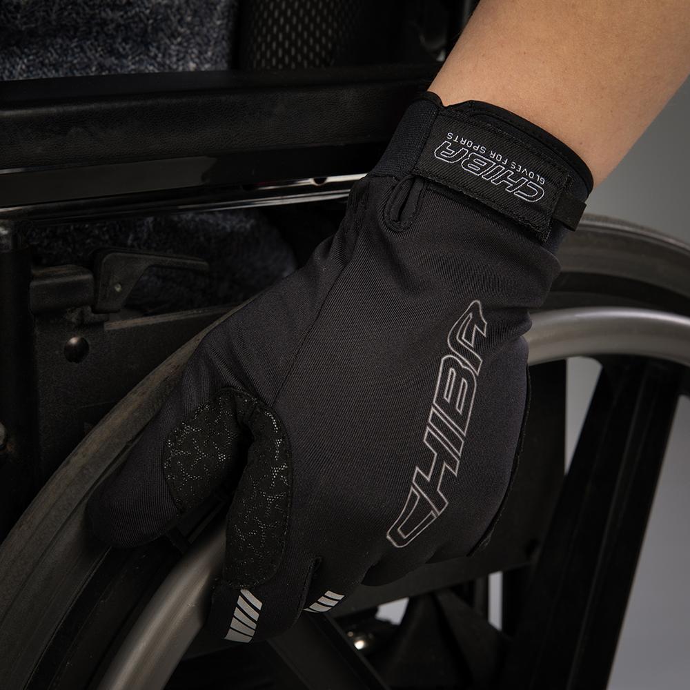 CHIBA Windstopper - Radhandschuhe schwarz, winddicht, atmungsaktiv, Größe S