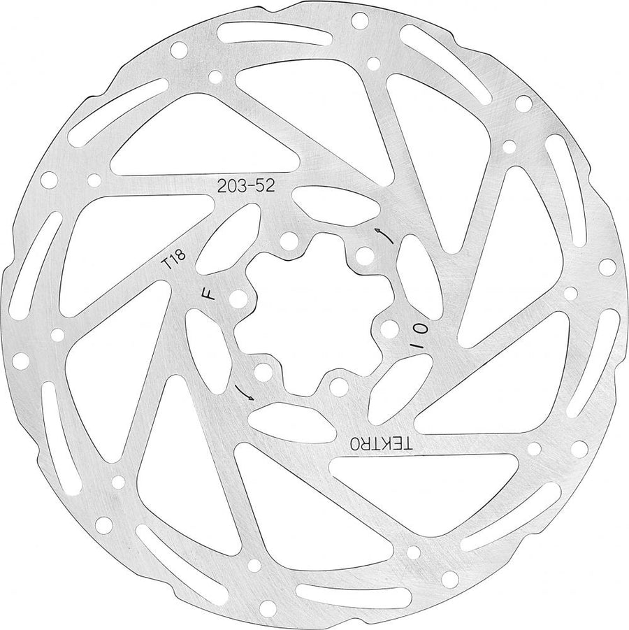 TEKTRO Bremsscheibe TR-52 6-Loch Ø 203 mm Silber - leise, präzise Bremsleistung