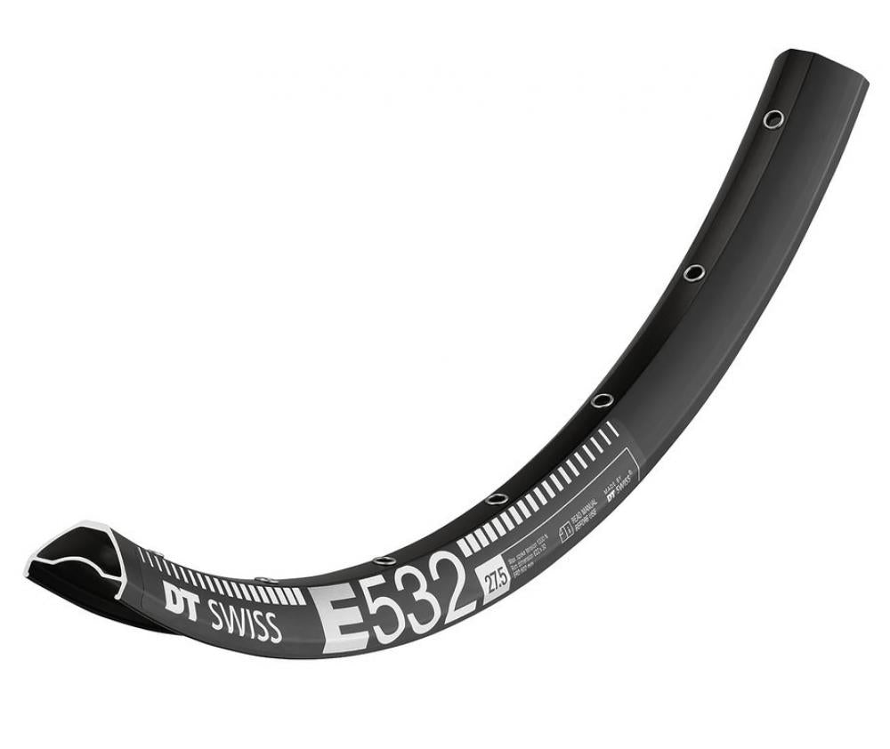 DT Swiss E 532 Fahrradfelge 27,5" 32 Loch schwarz, robuste Enduro-Felge für moderne Ausführung.