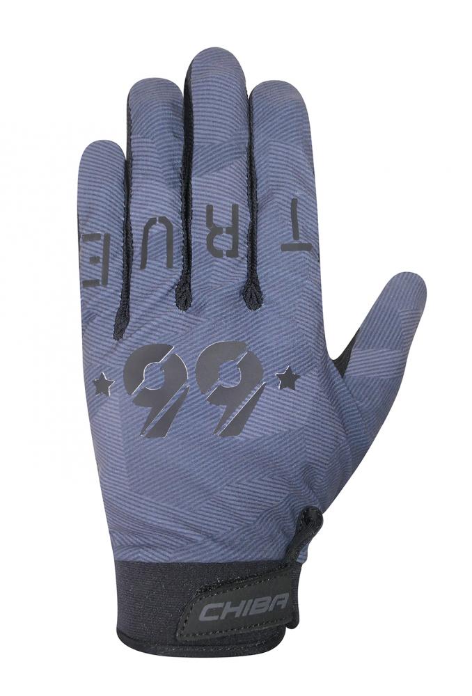 CHIBA Double Six - Radhandschuhe dunkelgrau, Größe M, ungepolstert
