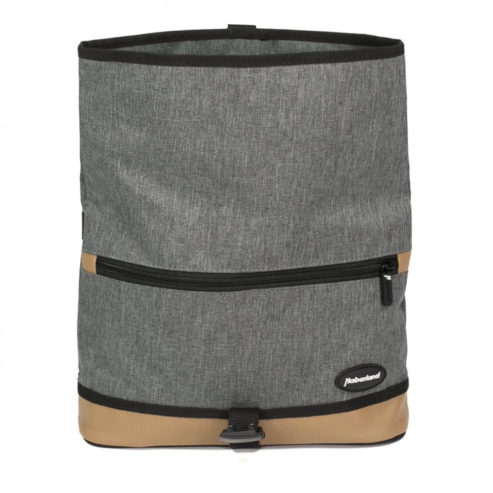 Haberland Lenkertasche Mel eMotion grau/hellbraun - praktische E-Bike Lenkertasche mit KLICKfix